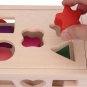 Montessori Shape Sorter Toys Wooden Pull Along Car Shape Sorter Matching Blocks