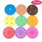 51pcs Rainbow Fractions Counting Toys Circles Mathematics Puzzle Game