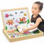 100+Pcs Wooden Multifunction Children Animal Puzzle Writing Magnetic Drawing