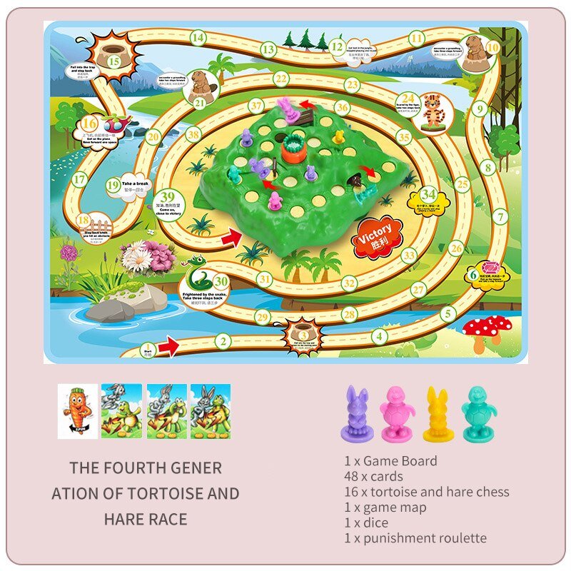 Rabbit Competitive Trap Chess Montessori Children's Puzzle Toys Early Childhood