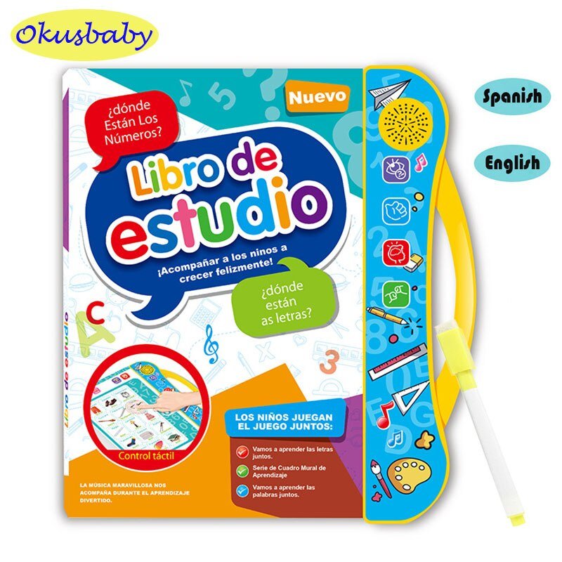 Study Spanish and English Voice Electronic Book Children's Early Education