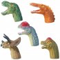 5pcs Mini Cartoon Realistic Dragon Dinosaur Finger Puppets Set Role Playing Toy Kids