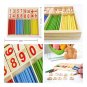 Wooden Math Counting Stick Set Digital Matching Board Toys Early