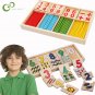 Wooden Math Counting Stick Set Digital Matching Board Toys Early