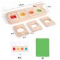 Montessori Geometry Color Separation Puzzle Wooden Toy Cognition Color Shape