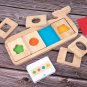 Montessori Geometry Color Separation Puzzle Wooden Toy Cognition Color Shape