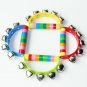 Metal Jingle Bell Musical Instrument Infant Hand Held Toys Rainbow Color Baby
