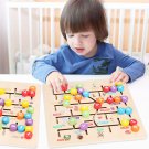 Montessori Educational Wood Toys English Words Learning Maze Pairing Puzzles Baby