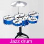 Children Musical Instrument Toy 5 Drums Simulation Jazz Drum Kit with Drumsticks