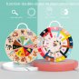Wooden Math Toys Two Sides Multiplication Turntable Game Kids Homeschool