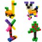 Kids 100pcs Cubes Montessori Math Toy 10 Color Rainbow Link Cube Snap Block