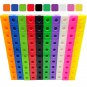 Kids 100pcs Cubes Montessori Math Toy 10 Color Rainbow Link Cube Snap Block