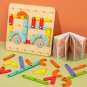 Children Educational Toys Puzzle Graphics Geometric Pegboard Cards Creative Shape
