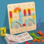 Children Educational Toys Puzzle Graphics Geometric Pegboard Cards Creative Shape