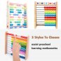 Wooden Abacus Educational Math Toy Children Rainbow Counting Beads Numbers