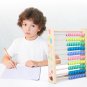 Wooden Abacus Educational Math Toy Children Rainbow Counting Beads Numbers