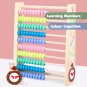 Wooden Abacus Educational Math Toy Children Rainbow Counting Beads Numbers