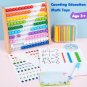 Wooden Abacus Educational Math Toy Children Rainbow Counting Beads Numbers