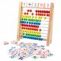 Wooden Abacus Educational Math Toy Children Rainbow Counting Beads Numbers