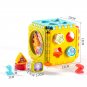 Montessori Game Baby Activity Cube Shape Match Sorter Box Color Number Clock Math