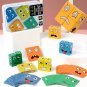 Learning Educational Toy 1 Set Cards Emoticon Puzzle Face Change Cubes Wooden Toys