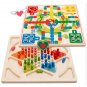 Wooden Play Set Chinese Checkers Flying Chess toys for Children And
