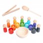 Rainbow Balls in Cups Montessori 7 Classification Early Education Toys