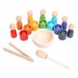 Rainbow Balls in Cups Montessori 7 Classification Early Education Toys