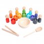 Rainbow Balls in Cups Montessori 7 Classification Early Education Toys