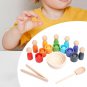 Rainbow Balls in Cups Montessori 7 Classification Early Education Toys