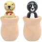 Unfinished Wooden Peg Nesting Dolls People Bodies,Natural Unpainted Decorative Wood