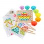 Montessori Wooden Clip Beads Board Toy Set Kids Child Hands Early