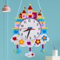 Diy Clock Toy for Kids Development Toys Children's Diy Non-woven Clock Toy