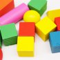 Montessori Math Toys Colorful Wooden Geometric Solids 3D Shapes Cube Math