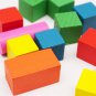 Montessori Math Toys Colorful Wooden Geometric Solids 3D Shapes Cube Math