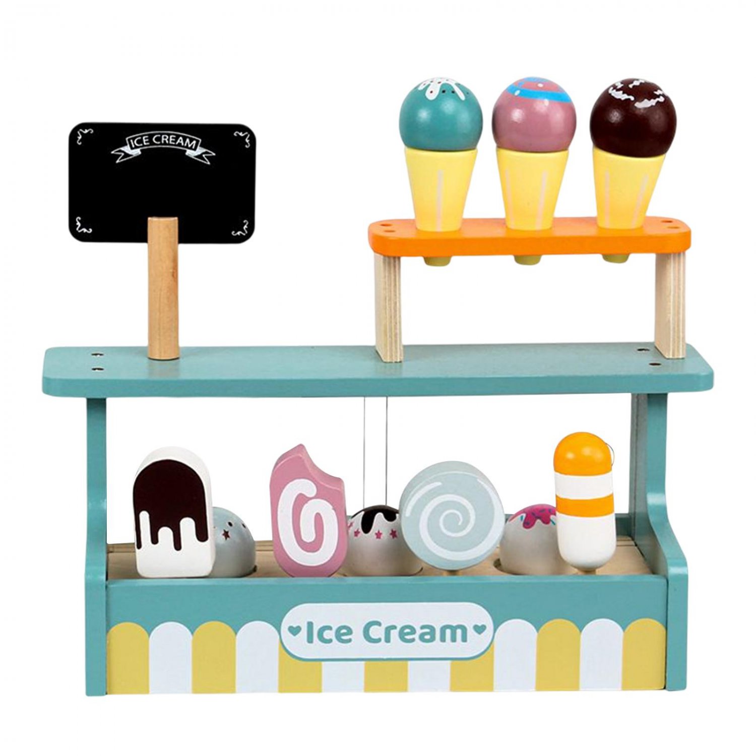 Ice Cream Playset Scene Model Educational Toys Gifts for Parties Holiday
