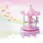 New Cartoon Merry-Go-Round Music Boxes Toy Wind Up Wooden Horse Roundabout