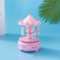 New Cartoon Merry-Go-Round Music Boxes Toy Wind Up Wooden Horse Roundabout