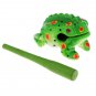 Natural Wooden Luck Frogs Kids Children Musical Office Ornaments-Green