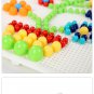 296 Pieces/Set Mushroom Nail Bead Toys Kids 3D Combination Jigsaw Puzzle Games