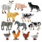 12pcs Mini Farm Animal Figurines Cartoon Realstic Animal Statue Toys Pvc Farm