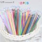 12pcs/lot Multi Color Rainbow Refill Highlighters Gel Pen Ball Point Pen Student