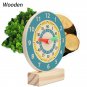 Kids Montessori Wooden Clock Toys Time Learning Teaching Aids Educational Toys