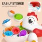 Chicken Egg Toys - Matching & Shape Sorting Game for Toddlers - Montessori