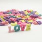100Pcs Random Wooden DIY Jewelry Wood Chips Block Teaching Materials Letters Number