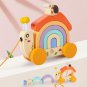 1 Set Wooden Blocks No Odor Blocks Toys Polished Process Innovative Baby Color