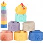 3D Baby Silicone Grasp Sensory Early Educational Toy Kids Building Touch Hand