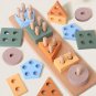 Shape Sorter and Color Stacker Montessori Toys Wooden Sorting and Stacking Toys