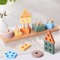Shape Sorter and Color Stacker Montessori Toys Wooden Sorting and Stacking Toys