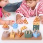 Shape Sorter and Color Stacker Montessori Toys Wooden Sorting and Stacking Toys